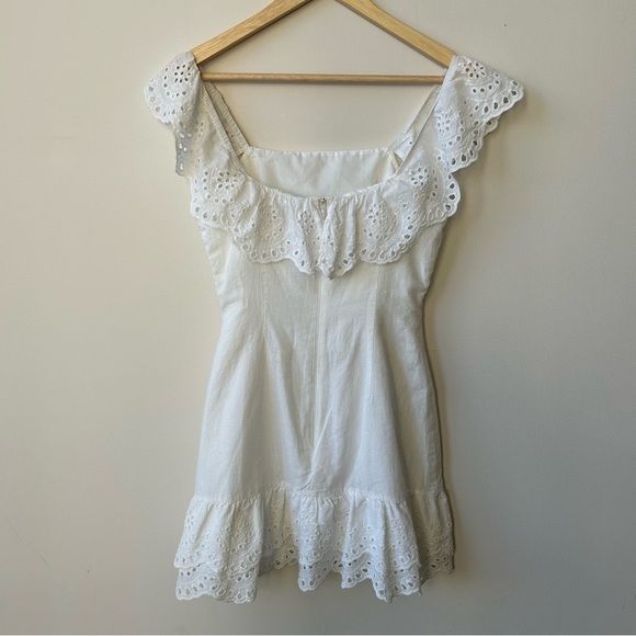 Finders Keepers Sundays Ivory Mini Linen Dress Size S - Picture 4 of 8